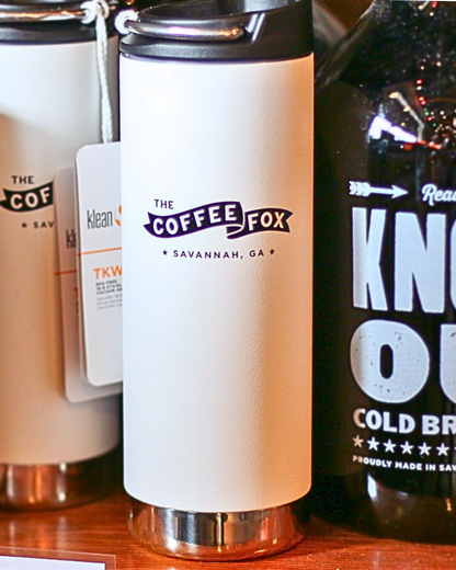 The Coffee Fox Klean Kanteen White 16oz